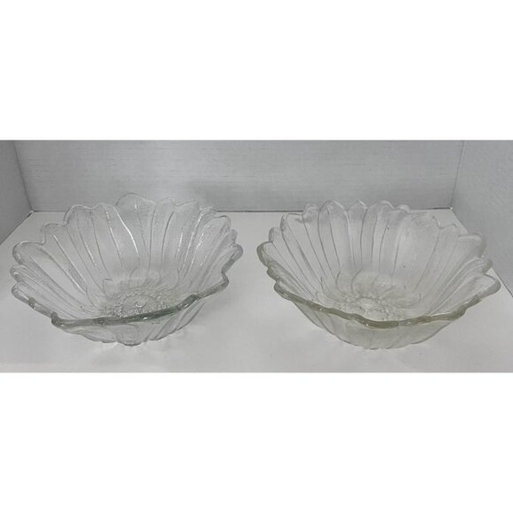 VTG-Set of 2 Lily Pons Clear by INDIANA GLASS Bowls 1960s - Picture 1 of 6